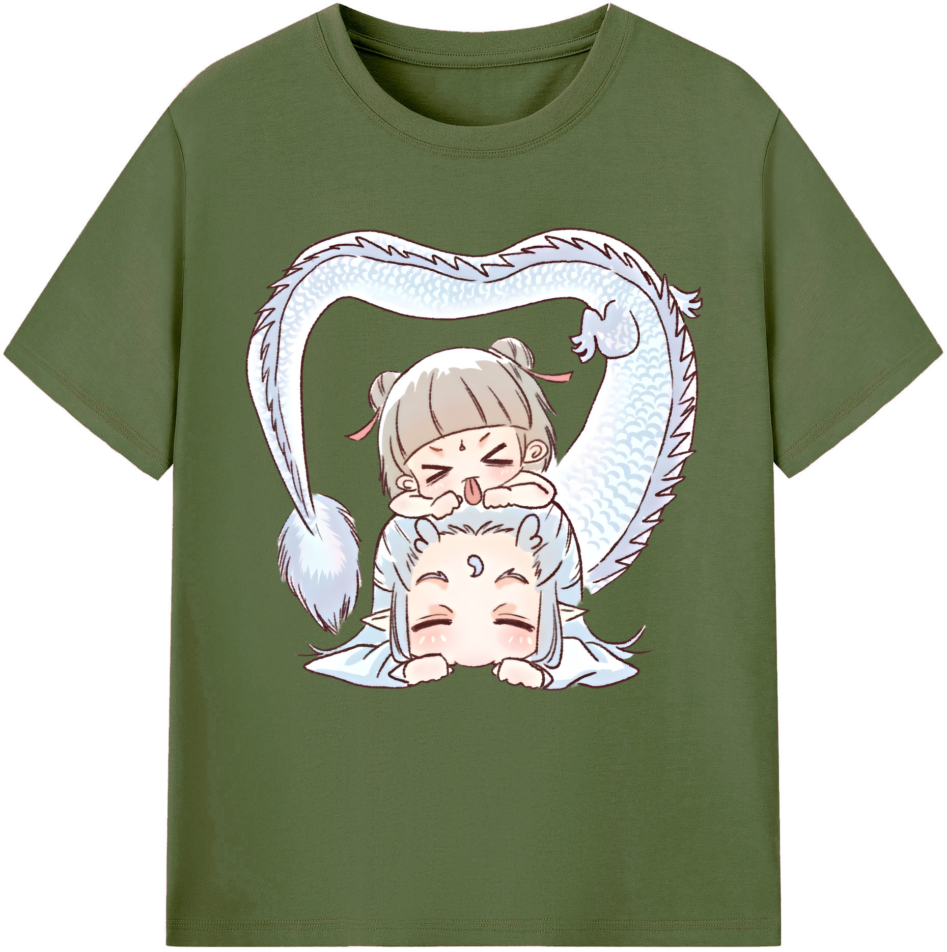 （画像用） Ne Zha 2 ナタ 魔童の大暴れ 綿100％半袖Tシャツ（フロントプリント）